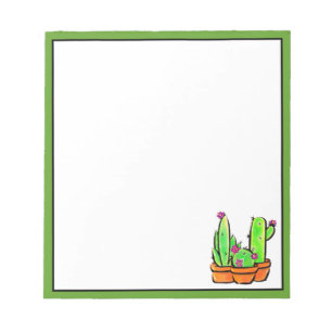 Bloco De Notas Cactos lindos cactos suculentas 