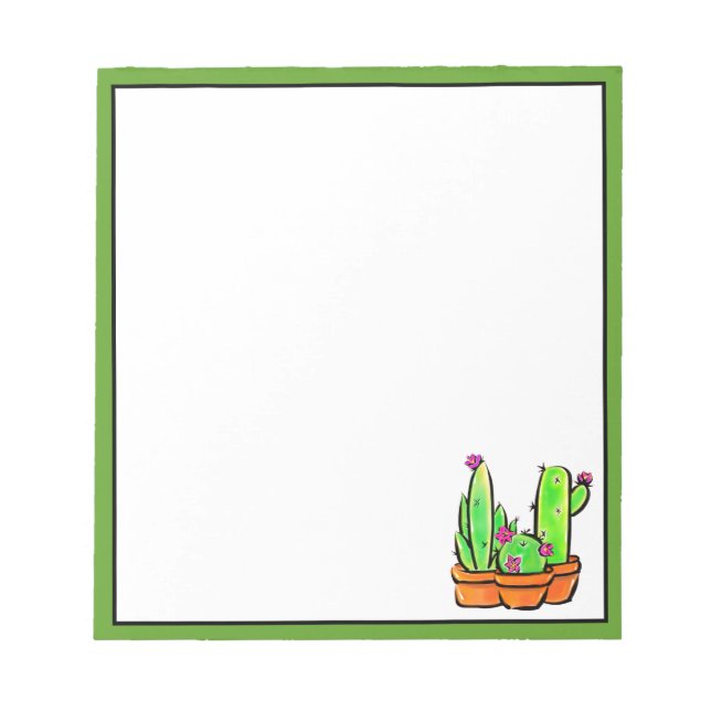 Bloco De Notas Cactus cactos succultos (Frente)