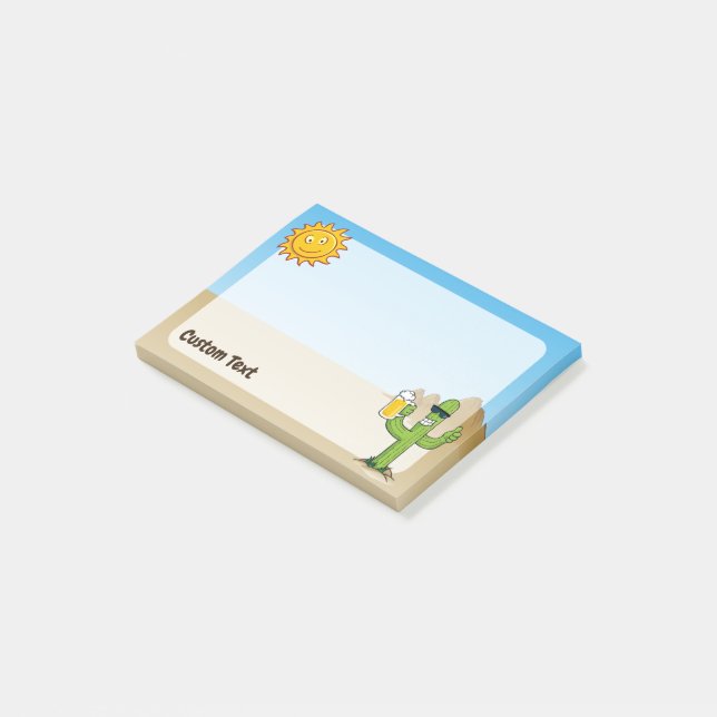 Bloco De Notas Cactus com Cerveja (Inclinado)