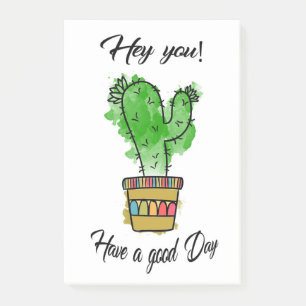 Bloco De Notas Cactus Tem Um Bom Dia