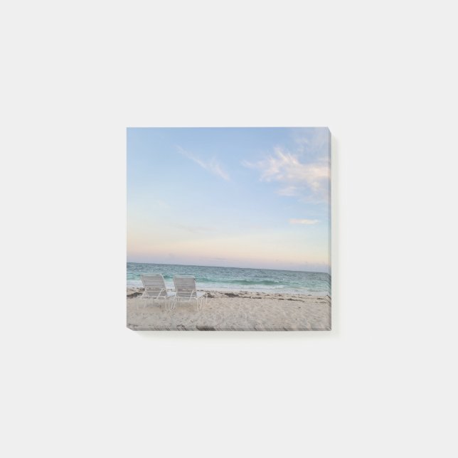 Bloco De Notas Cadeiras de Praia & Ideias Brilhantes (Frente)