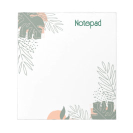 Bloco De Notas Caderno de papel de planta minimalista
