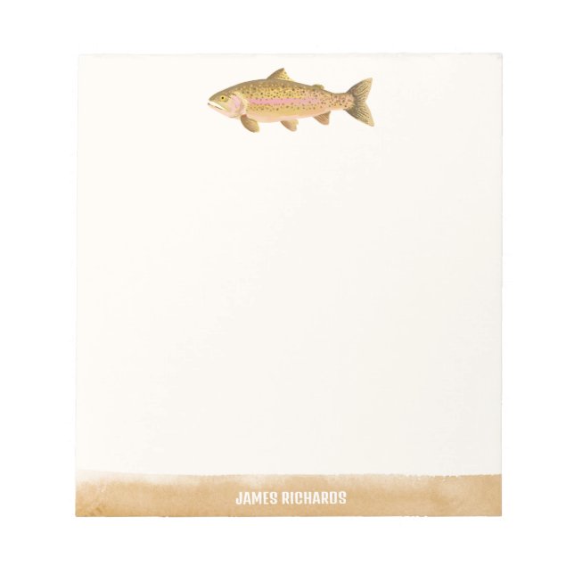 Bloco De Notas Caderno de Peixes Ilustrados Gone Fishin ' (Frente)