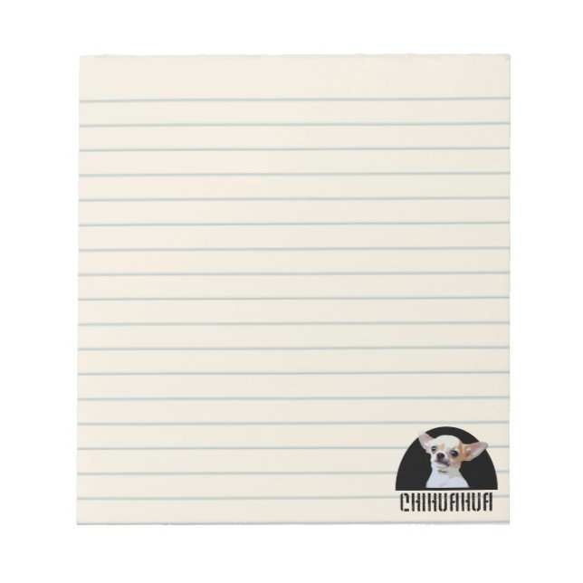 Bloco De Notas Caderno do cachorro Chihuahua (Frente)