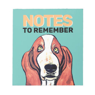 Bloco De Notas Caderno Fofo do Basset Hound