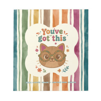 Bloco De Notas Caderno Personalizado de Gato | Diário Escolar