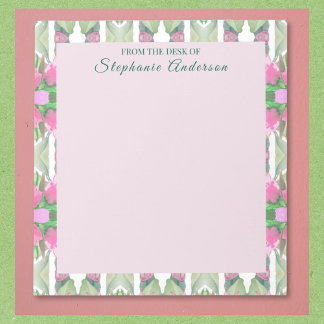 Bloco De Notas Caderno Personalizado Rosa e Sage