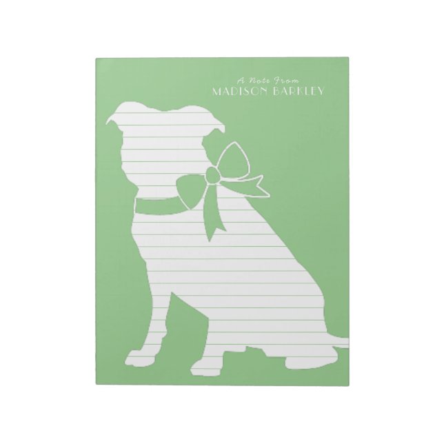 Bloco De Notas Caderno Pit Bull Cachorro Filhote Pitbull (Invertido)