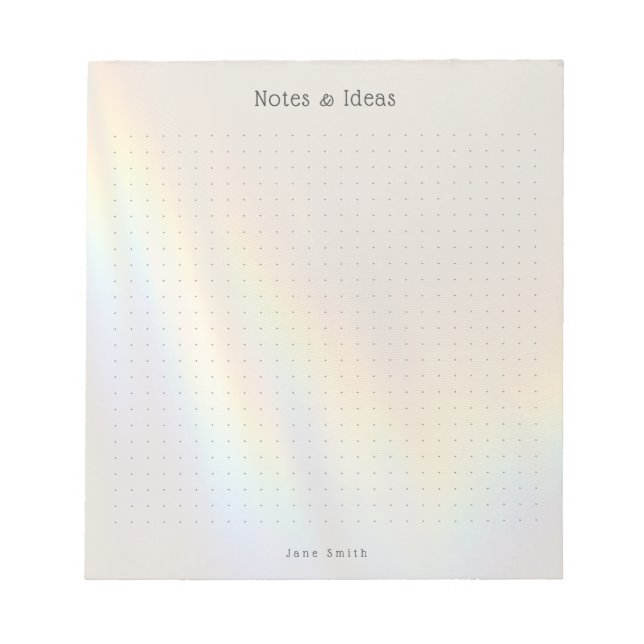 Bloco De Notas Caderno pontilhado personalizado com prisma de arc (Frente)