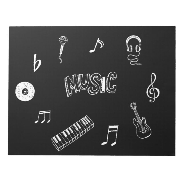 Bloco De Notas Caderno Temático de Música (Frente)