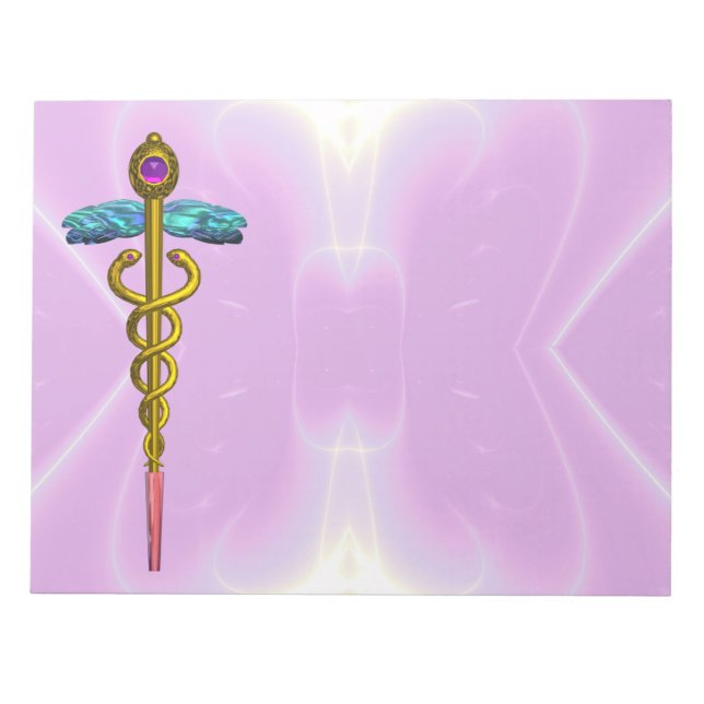 Bloco De Notas CADUCEUS, ametísta de ouro vibrante Violet Purple (Frente)
