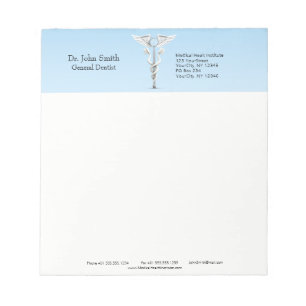 Bloco De Notas Caduceus Toothbrush White Dental Mirror
