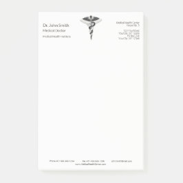 Bloco De Notas Caduco Branco Negro Elegante Médico Nobre Clássico