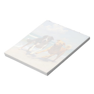 Bloco De Notas Cães brincando na praia