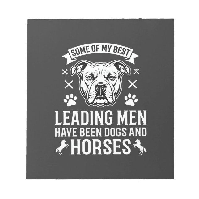 Bloco De Notas Cães E Cavalos Liderando Homens (Frente)