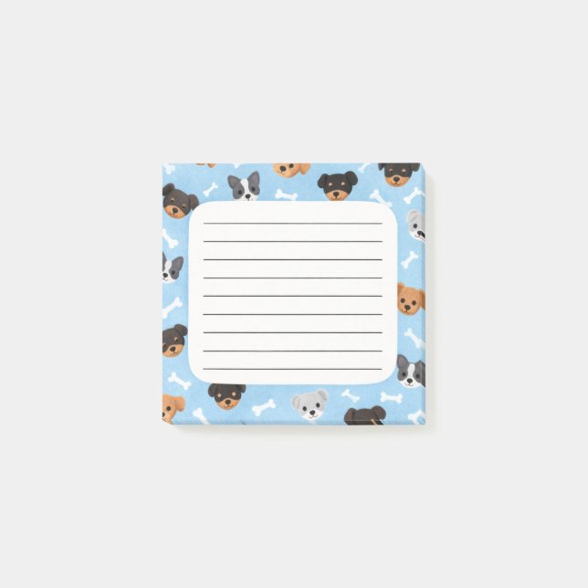 Bloco De Notas Cães Post-It Notes (Frente)