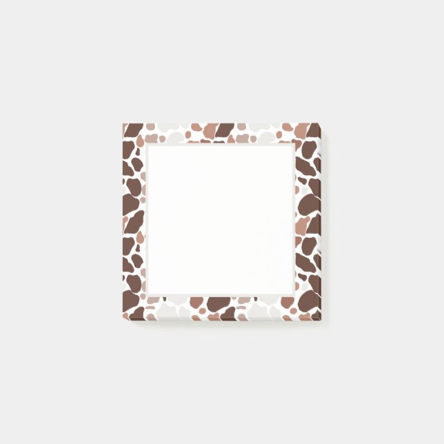 Bloco De Notas Café com Cream Abstrato Mosaico Notas (Frente)