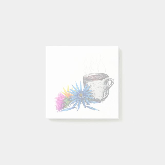 Bloco De Notas Café & Flores Silvestres (Frente)