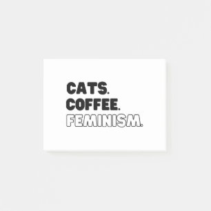 Bloco De Notas Café Gatos Feminismo