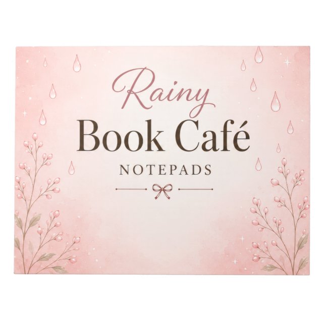 Bloco de Notas Café & Livros Chuvosos (Frente)