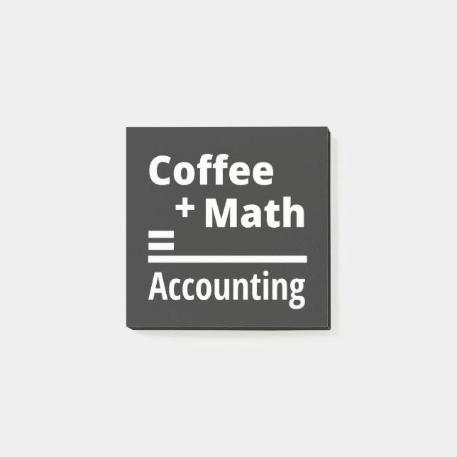 Bloco De Notas Café + Matemática = Contabilidade (Frente)