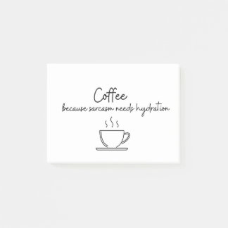 Bloco De Notas Café porque sarcasmo precisa de hidratação