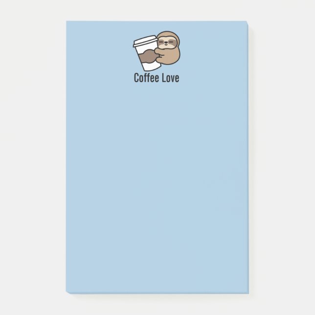 Bloco De Notas Café Sloth (Frente)