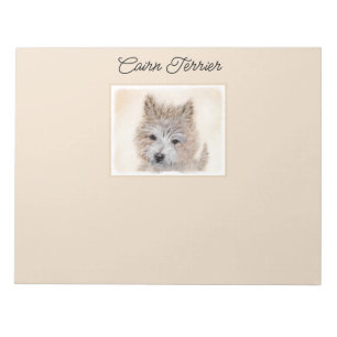 Bloco De Notas Cairn Terrier Puppy Painting - Arte Original De Cã