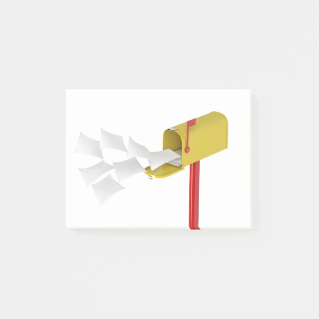 Bloco De Notas Caixa de correio com letras voadoras (Frente)