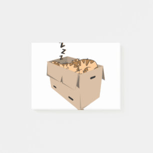 Bloco De Notas Caixa de Gatos Cartoon Latente Cansado Zzz Cachorr
