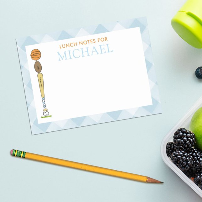 Bloco De Notas Caixa de Lanche Personalizada para Crianças Bolas  (Criador carregado)