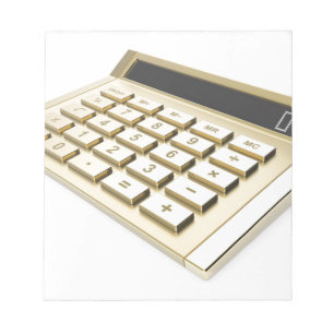Bloco De Notas Calculadora dourada