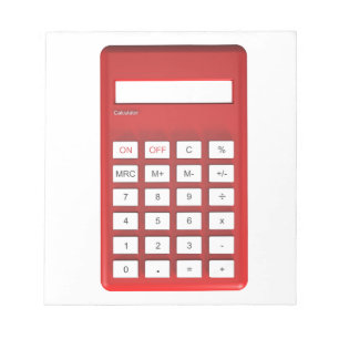 Bloco De Notas Calculadora vermelha