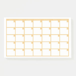 Bloco De Notas Calendário de Nota Poste-Ti Amarelo Não Atualizado