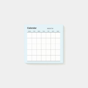 Bloco De Notas Calendário do Planejador Mensal Simples Minimalist
