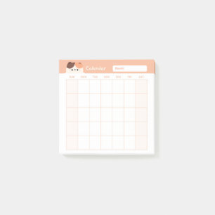 Bloco De Notas Calendário do Planejador Mensal Simples Minimalist