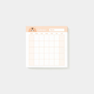 Bloco De Notas Calendário do Planejador Mensal Simples Minimalist