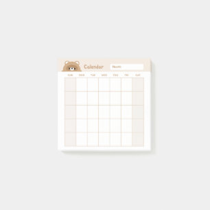 Bloco De Notas Calendário do Planejador Mensal Simples Minimalist