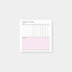 Bloco De Notas Calendário do Planejador Semanal Simples Minimalis