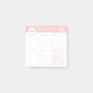 Bloco De Notas Calendário do Planejador Semanal Simples Minimalis