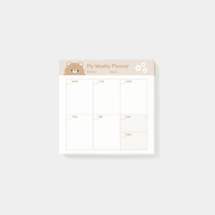 Bloco De Notas Calendário do Planejador Semanal Simples Minimalis