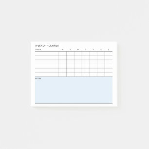Bloco De Notas Calendário do Planejador Semanal Simples Minimalis