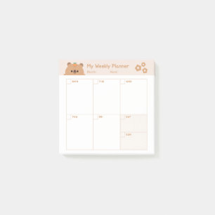Bloco De Notas Calendário do Planejador Semanal Simples Minimalis