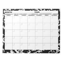 Bloco De Notas Calendário em Branco de Composição