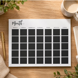 Bloco De Notas Calendário mensal do vazio