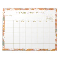 Calendário Planejador Familiar Floral Terroso Pers