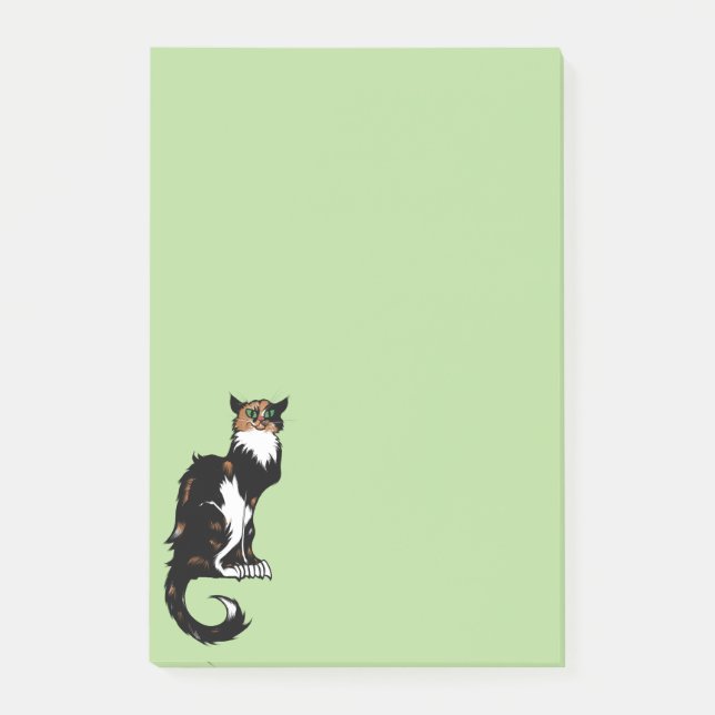 Bloco De Notas Calico Cat Art "Le Chat Noir" Calicos Parody Cats (Frente)