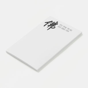 Bloco De Notas Caligrafia Chinesa - Buda 1
