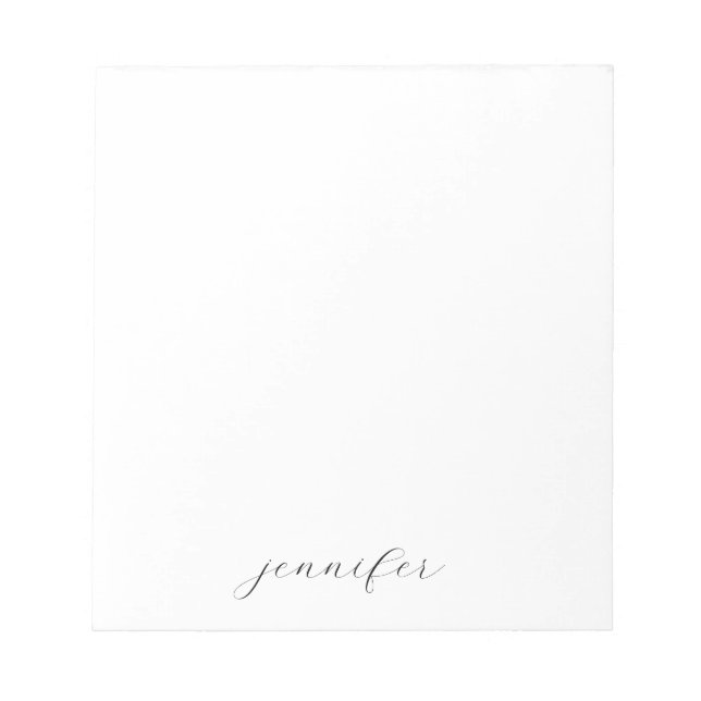 Bloco De Notas Caligrafia Clássica Minimalista Profissional (Frente)