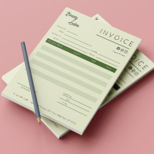 Bloco De Notas Caligrafia de Recebimento de NFF Estheticista